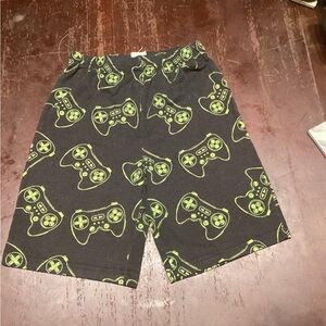 Wonder Nation Black and Green Controller Print Shorts